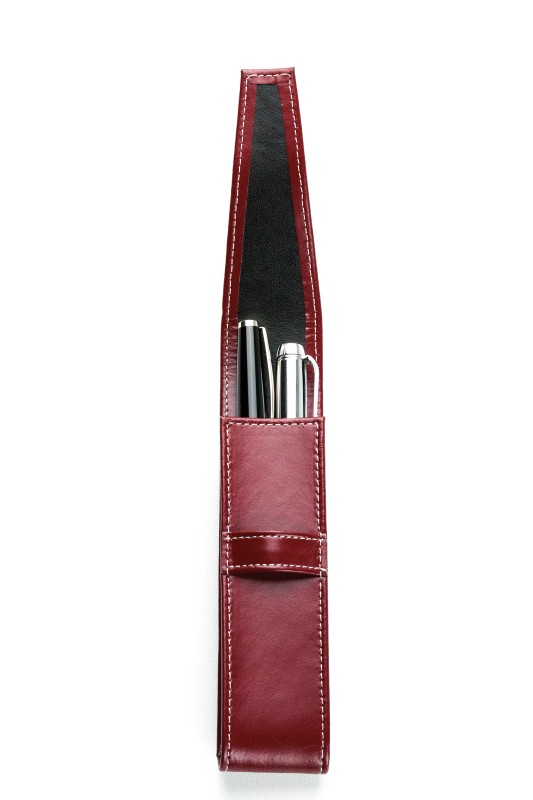 Schreibgeräteetui DUO CAMBRIDGE Top Grain Leder rot